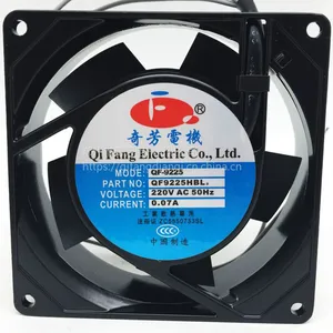 奇芳QFA9225HBL220V双滚珠轴承机箱机柜专用散热风扇,铝合金外框大风量、低噪音、长寿命
