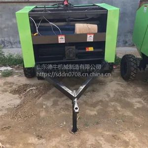 小麦全自动捡拾打捆机玉米秸秆机收后的打捆收割一体机黄储饲料打捆机