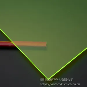 3mm新涛浇铸薄荷绿单面磨砂亚克力板 绿色有机玻璃
