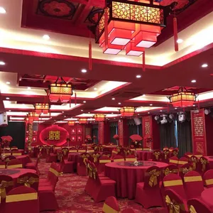 中式酒店大堂吊顶仿古建筑吊顶彩绘