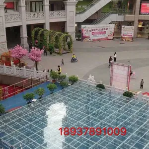 河南万和 1.22*1.22铝合金玻璃舞台生产 厂家