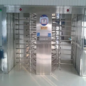 思怸-SSH-6020小区门口人脸识别刷卡120度转闸工地大门防水不锈钢旋转门车站出口手动全高转闸