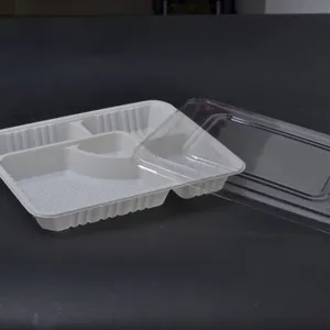 GH2010一次性饭盒 外卖打包微波pp塑料环保可降解快餐盒5格(含盖)
