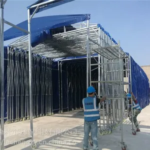 苏州定做户外户外出货帐篷伸缩雨蓬大型帐篷推拉蓬雨棚厂家