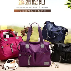 定制生产帆布女士单肩手提斜挎包批发定做尼龙牛津布包休闲大容量妈咪包包