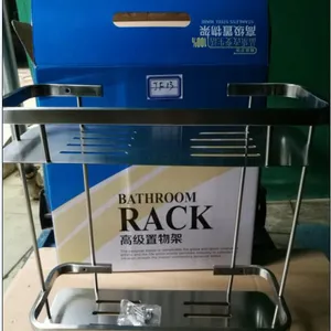 正宗304 不锈钢方形置物架加厚毛巾架浴室杂物方架