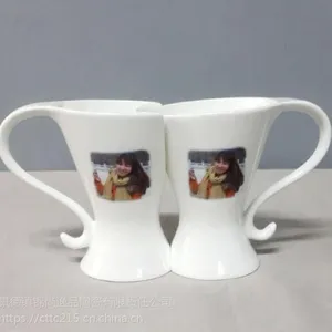 锦尚逸品 功夫茶杯陶瓷手绘粉彩人物茶杯纯白吉祥杯***骨瓷杯商务馈赠礼品