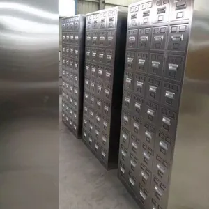 河北邯郸科宁办公家具专业定做不锈钢中药斗调剂台中药柜