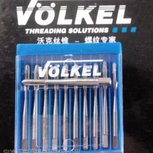 正宗德国进口伯爵沃克VOLKEL彩圈短刃螺尖机用丝攻(日标P-PO)螺纹修复套装