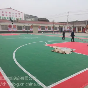 五峰篮球场悬浮地板冀湘冠拼装地板厂家