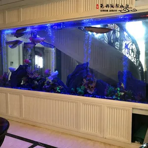 南京大型鱼缸制作嵌入式水族工程玻璃亚克力