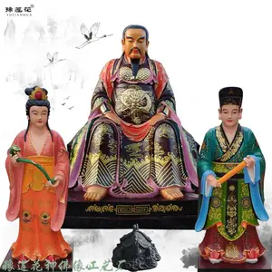 真武大帝神像有几种称谓祖师爷塑像玻璃钢真武大帝佛像厂家周公桃花赏善罚恶玄武龟蛇二将