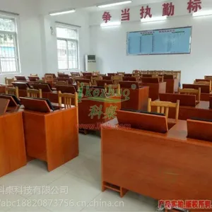 江门海关***翻转电脑桌 多媒体会议室培训桌 科桌家具