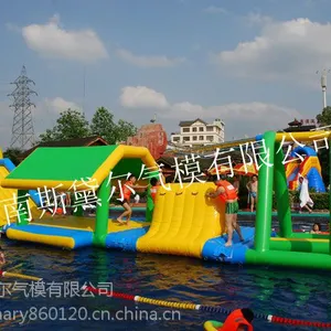 直销移动水上乐园设备 户外大型支架水池 充气滑梯组合水上乐园
