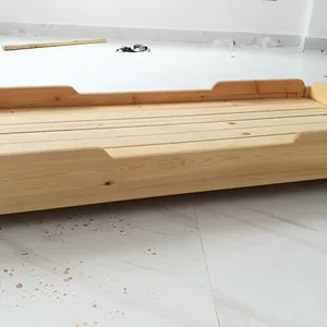 进口松木幼儿园床午睡床托管小床上下双层床专用叠叠实木床