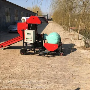 青贮青储玉米秸秆全自动打包机新款打包机械牛羊青储饲料圆捆打包机
