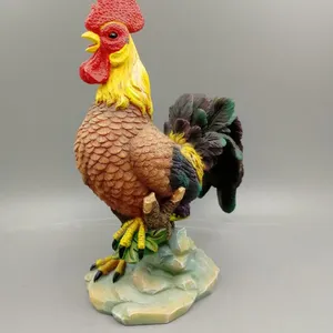 厂家直供树脂仿真工艺品 可爱十二生肖鸡动物摆件