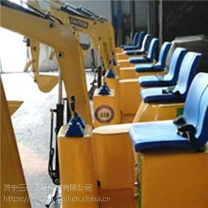 三石升级版电动小型儿童游乐挖掘机图片参数