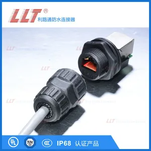 供应RJ45水晶头防水连接器网桥 厂家之选 超五类/六类网线连接器