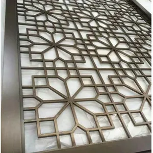 杭州厂家定制中式304青古铜不锈钢屏风花格 家用不锈钢金属屏风