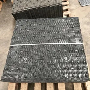 横流塔波纹点波填料 华强黑色良机填料 朝阳PVC淋水板800*750