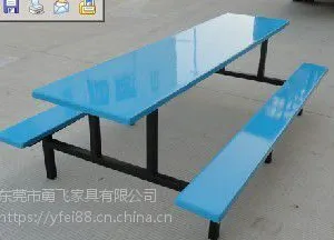 需要公司食堂餐桌椅-工人饭堂餐桌椅-八人连体玻璃钢餐桌椅找勇飞家具