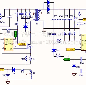LIS8830+LIS8003 30~42V/900mA 隔离高 PF 无频闪全电压 LED驱动方案