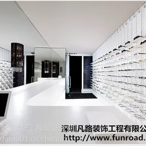 眼镜展柜 眼镜柜台 木皮眼镜展示道具 眼镜陈列柜 深圳眼镜展柜
