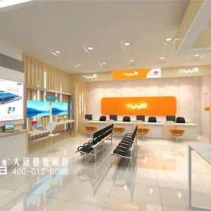 淮安联通健康路营业厅店面装修-烤漆展柜-南京大唐格雅展柜厂