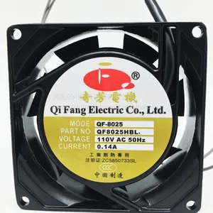 厂家供应奇芳8025HBL110双滚珠轴承交流轴流风扇,纯铜线电机大风量、长寿命、低噪音散热风机