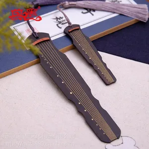 典墨黑檀中国风古琴书签优盘描银两件套 商务古典中式创意礼品定制