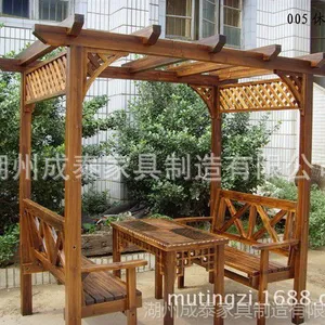 小区葡萄架 景观葡萄架定制 防腐木葡萄架