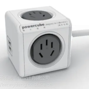 Allocacoc(阿乐乐可)PowerCube延线款排插拖线板转换器魔方插座加USB功能