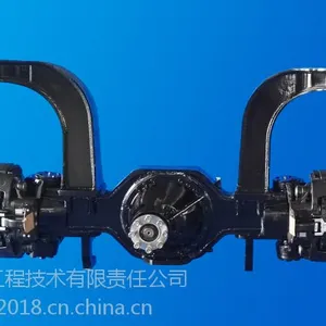 城市胶轮导轨电车行走部轴桥。动载12吨,总速比11.3077,行驶速度80Km/h。开士乐