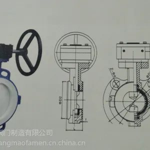 永嘉县双茂阀门制造D371F46-16C手动衬氟蝶阀