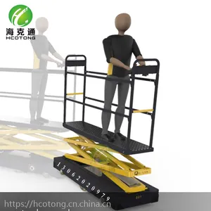 海克通玻璃温室轨道升降电动车采摘车操作整枝打叉液压农用轨道车