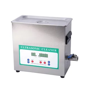 厂家供应3个振头 180W/6L 数显带脱气功能 超声波清洗机
