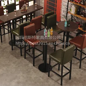 倍斯特热销简约现代防火板小吧台复古工业风主题餐厅奶茶酒吧吧台厂家定制