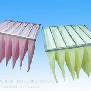 袋式过滤器 F5级别 空气过滤器 容尘量大 质量可靠 化纤材料592*592*600 8个袋