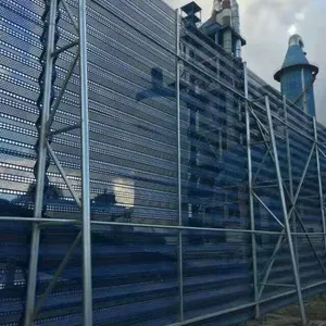 润邦 煤场防风抑尘网 加工定做 三峰抑尘板 砖厂挡风墙 镀锌板 圆孔防风网