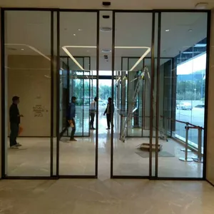 不锈钢框感应门安装【顺德丰本】松下玻璃感应门承接工程