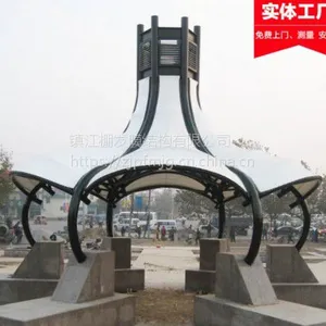 膜结构景观棚沙滩广场公园标志性室外膜结构景观棚防风雨日晒膜布加工