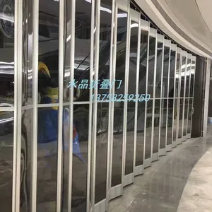 定做弧形透明推拉门/折叠水晶卷闸门