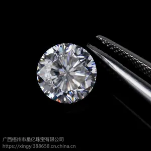 新品6.5mm莫桑石 裸石 九心一花奢白D色莫桑钻 仿真钻