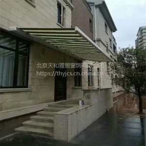 厂家电动手动伸缩帐篷门面雨篷遮阳棚加厚铝合金曲臂篷加固型