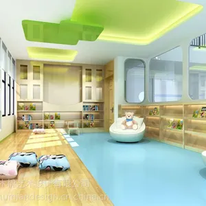 幼儿园墙面装饰设计,早教幼儿园装修设计汕头,蓝色木棉专业设计公司