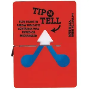 防倾倒标签美国tip n tell白色/红色包装运输出口人型倾斜显示标签