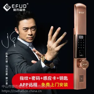 EFUD 防盗门通用智能锁 家庭用锁 指纹锁厂家 王力安全门专用电子锁