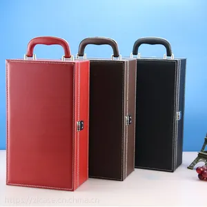 大量现货通用版红酒皮盒红酒礼品盒 包装盒 单只双只六只多只可来样定做