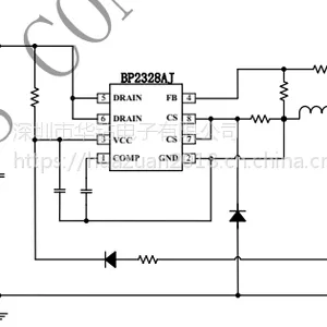 BP2328AJ非隔离降压型有源PEC LED驱动芯片 85V-265V方案